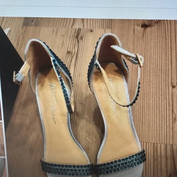 Betsy Johnson NWT - Size 7.5 Elegant Debie Bejeweled Strap Wedge - Picture 14 of 14